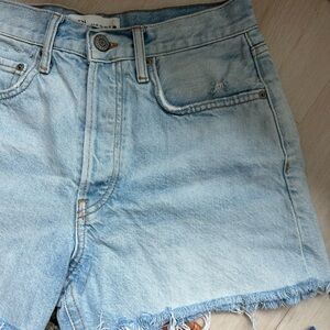 Zara High Rise Denim Shorts 4